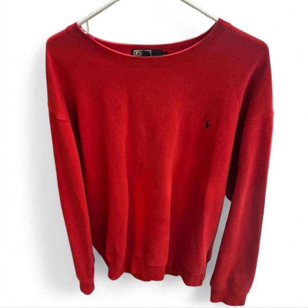 Rare Ralph Lauren Red Crew Neck Sweater